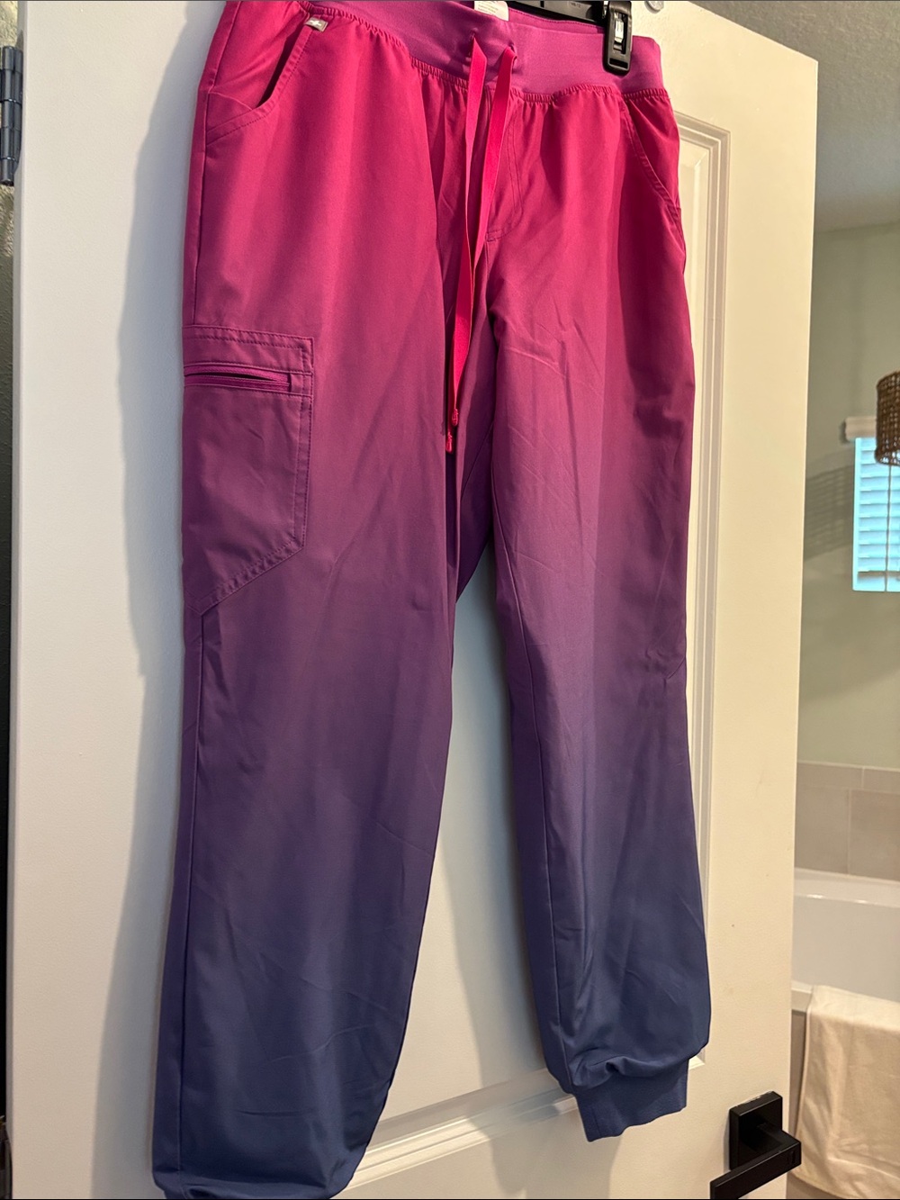 Figs Ombre Pink to Purple Jogger Pants